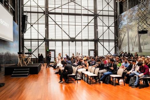 Shortlisted filmmakers attend sessions with the American Society of Cinematographers at the Sony Future Filmmaker Awards 2024 program