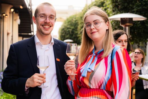 Shortlisted filmmaker Margareth Villers and Director of Production Joosep Ivask at the Sony Future Filmmaker Awards 2024 ceremony