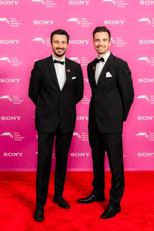 Shortlisted filmmaker Florian Nick with Director of Photography Moritz Seiter at the Sony Future Filmmaker Awards 2024 ceremony