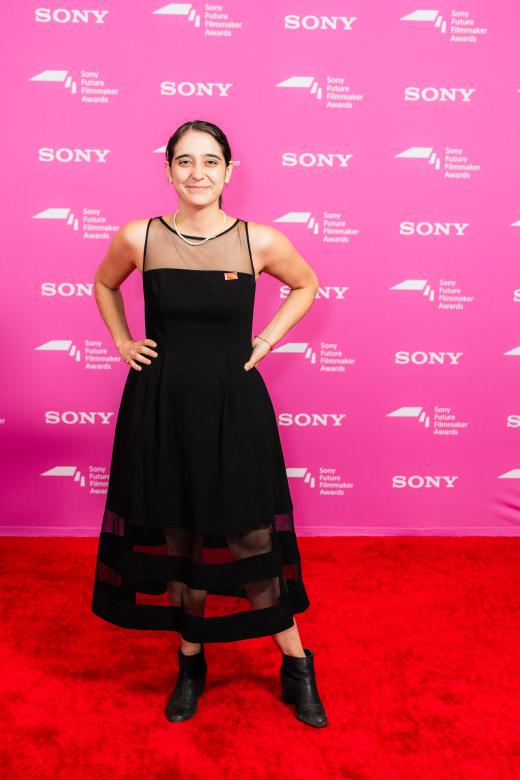 Shortlisted filmmaker Natalia Bermúdez at the Sony Future Filmmaker Awards 2024 ceremony