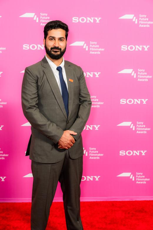 Shortlisted filmmaker Muzamil Bhat at the Sony Future Filmmaker Awards 2024 ceremony