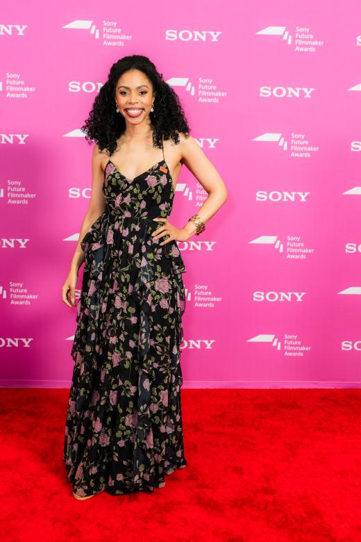 Shortlisted filmmaker Kayla Robinson at the Sony Future Filmmaker Awards 2024 ceremony