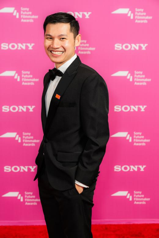 Shortlisted filmmaker Tan Ce Ding at the Sony Future Filmmaker Awards 2024 ceremony