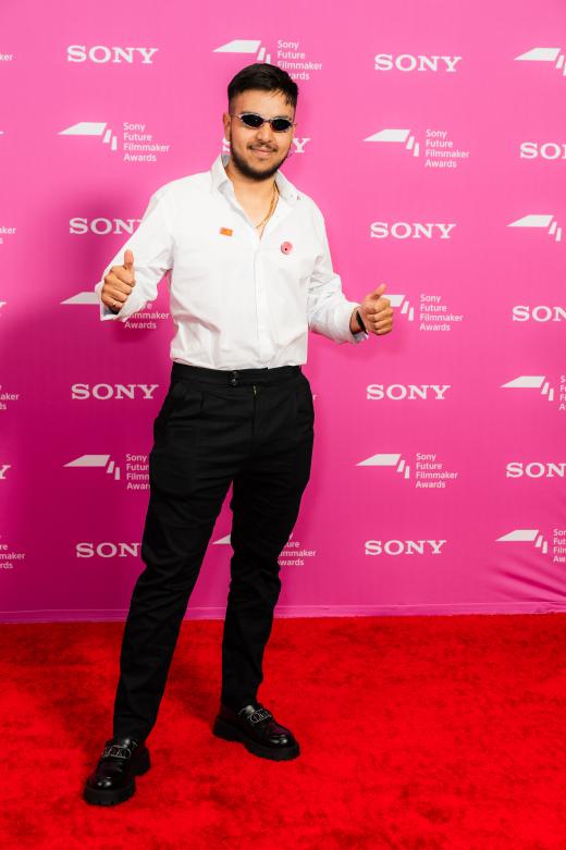 2023 Shortlisted filmmaker Mateo Salas at the Sony Future Filmmaker Awards 2024 ceremony